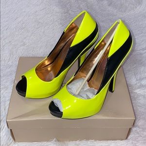 BCBGeneration Neon Yellow Heels